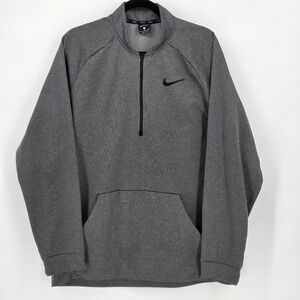 Nike Dri-FIT Men's XL Therma training‎ 1/4 zip pullover Anorak Sweatshirt Gray